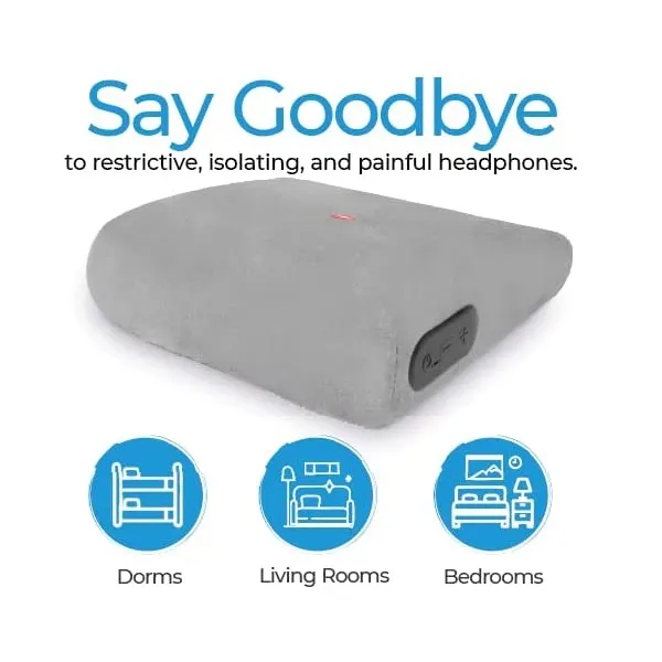 SonicCast Bone Conduction Pillow ONLY (no transmitter) | Dark Silver