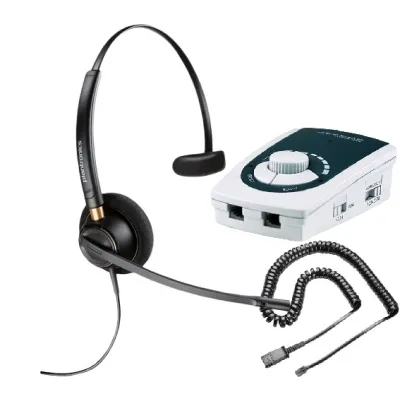 Serene Innovations UA-50 Business Phone Amplifier with Plantronics HW510 Headset
